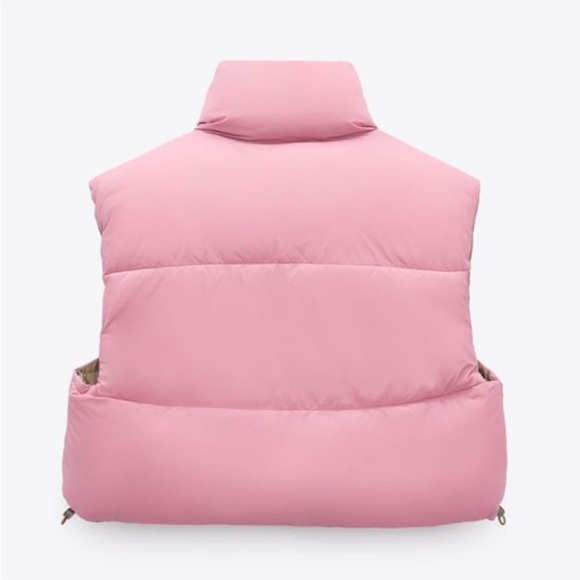Zara Reversible Quilted Puffer Vest Size S-M - Picture 10 of 13